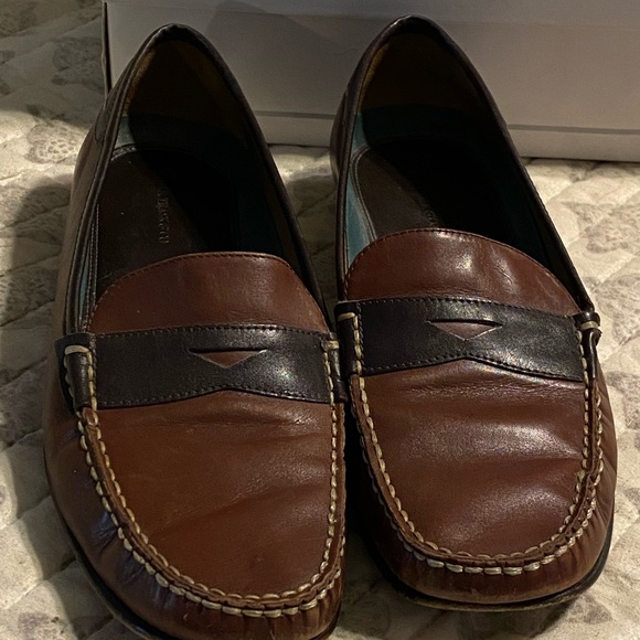 REDUCED! H.S. Trask & Co. 2-Tone Penny Loafers Brown 8.5 Medium - Picture 2 of 11